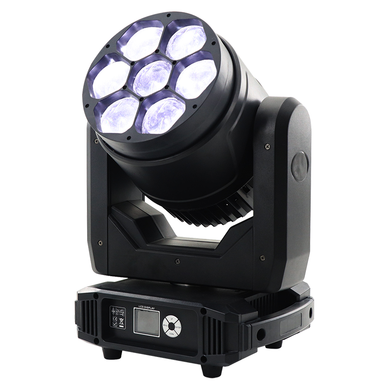 7x40W Bee Eye RGBW Zoom LED Moving Head Light for Night Stage Lighting